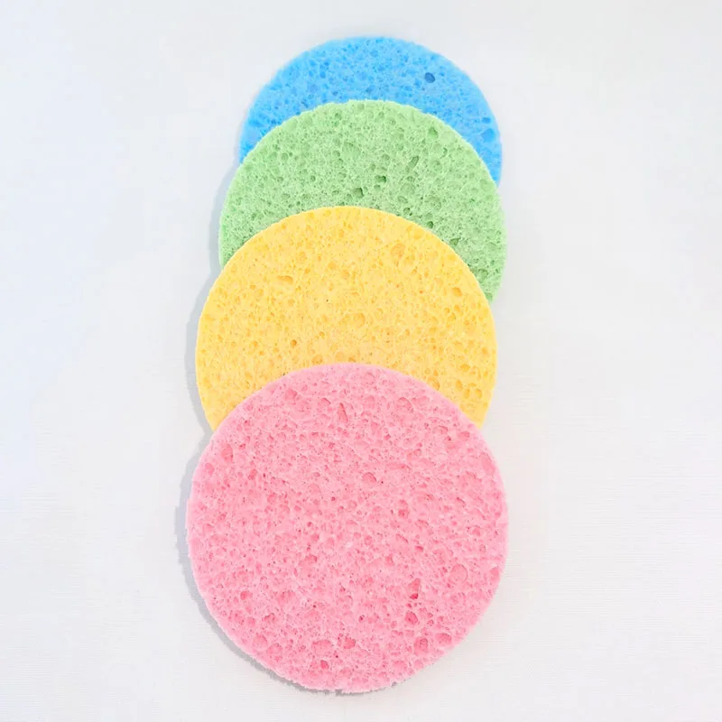 
Pure fiber porous breathable cellulose facial compression cleaning sponge 