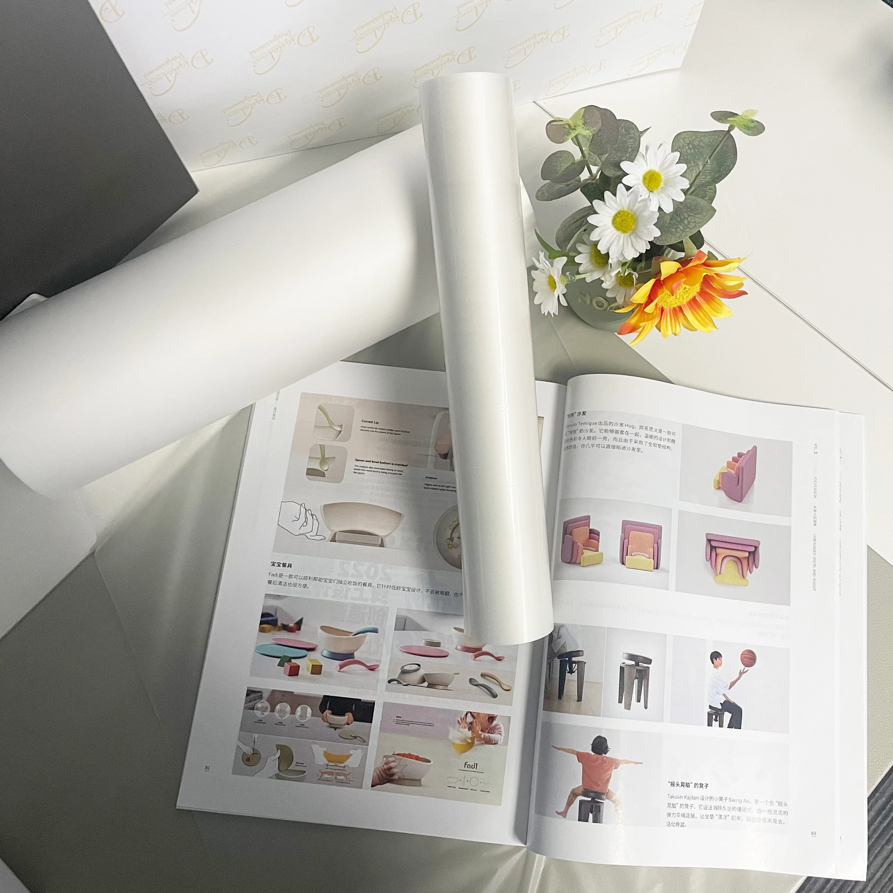 1 inch core bopp glossy matt thermal lamination film for book cover hot film in roll A3A2 for office