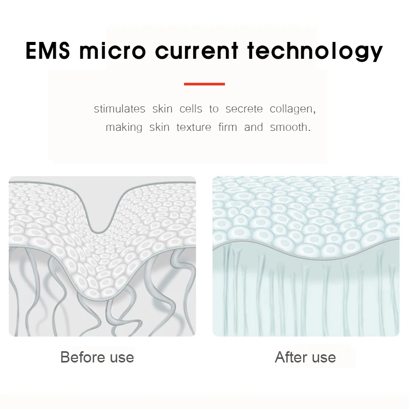 Ems Microcurrent 5 in 1 Red Light Therapy Smart Facial Massage Beauty Instrument Blackhead Remover Beauty Device