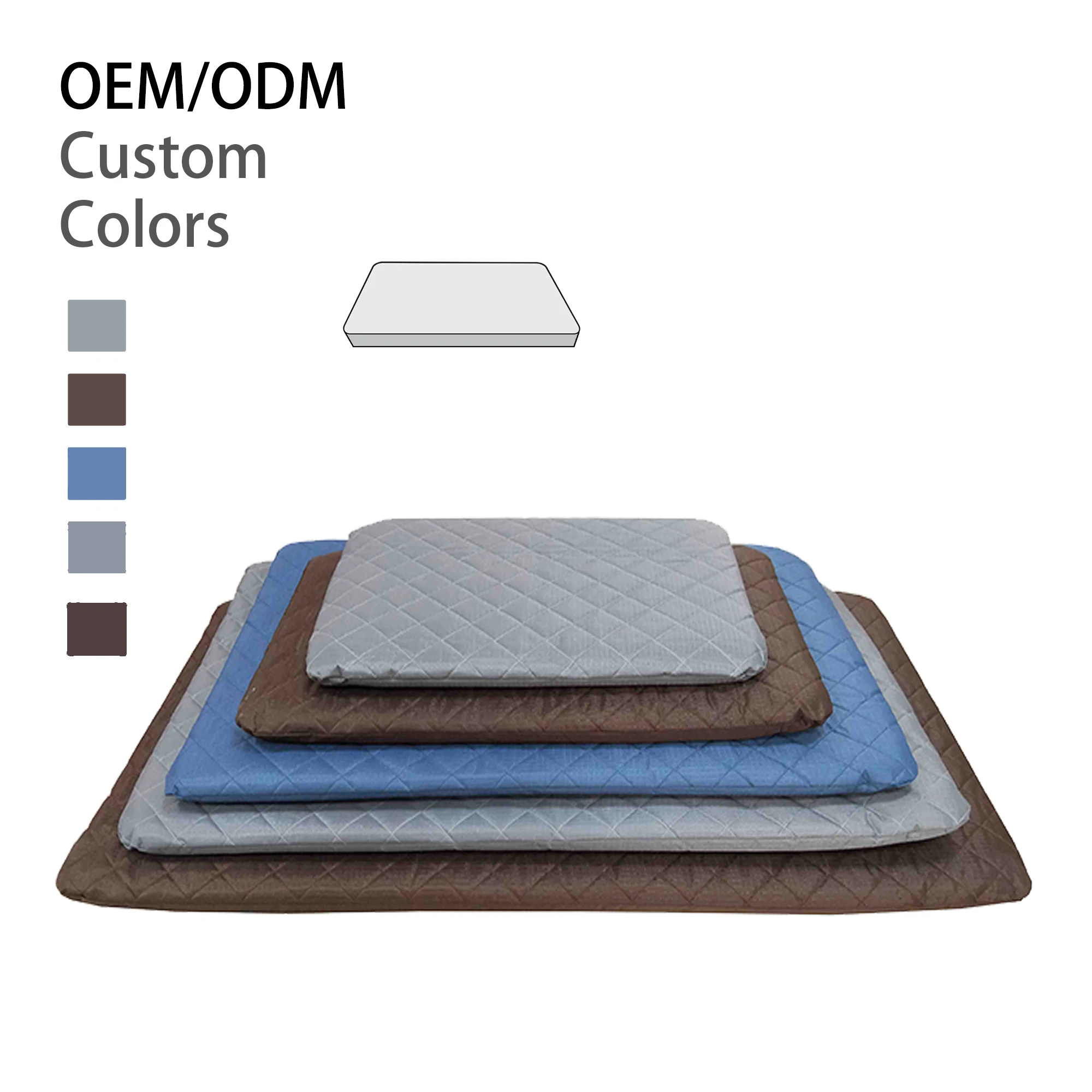 Wholesale Luxury Orthopedic Memory Foam Chew Proof Waterproof Dog Bed Cover Crate Pad Pet Mats Cool Mat For Pet