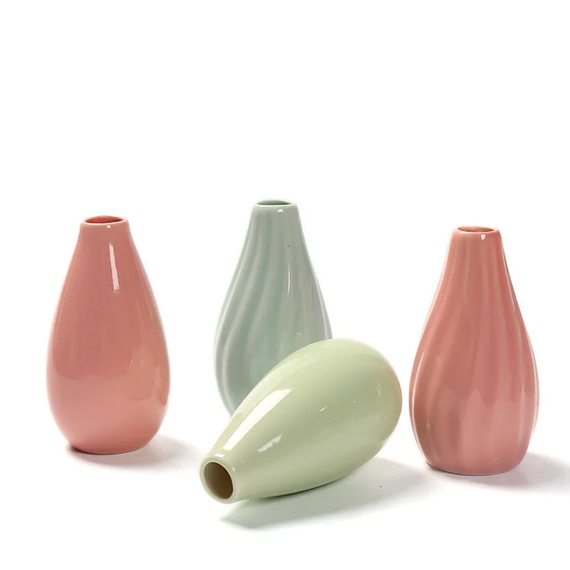 factory wholesale ceramic small vase flower arrangement for table ornament decoration home