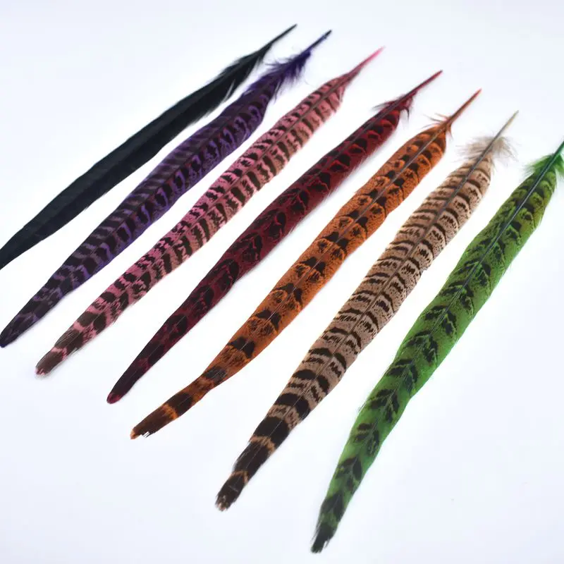 Crafts 10-12 inch colorful Feathers Natural Pheasant Tail Feather for jewelry making Party Decoration