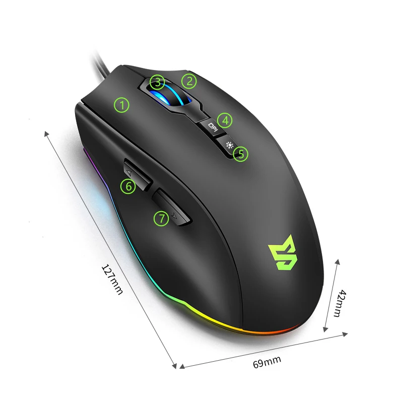 Профессиональный Высокое качество цветная (RGB) S-M7 киберспорта игровой коврик для