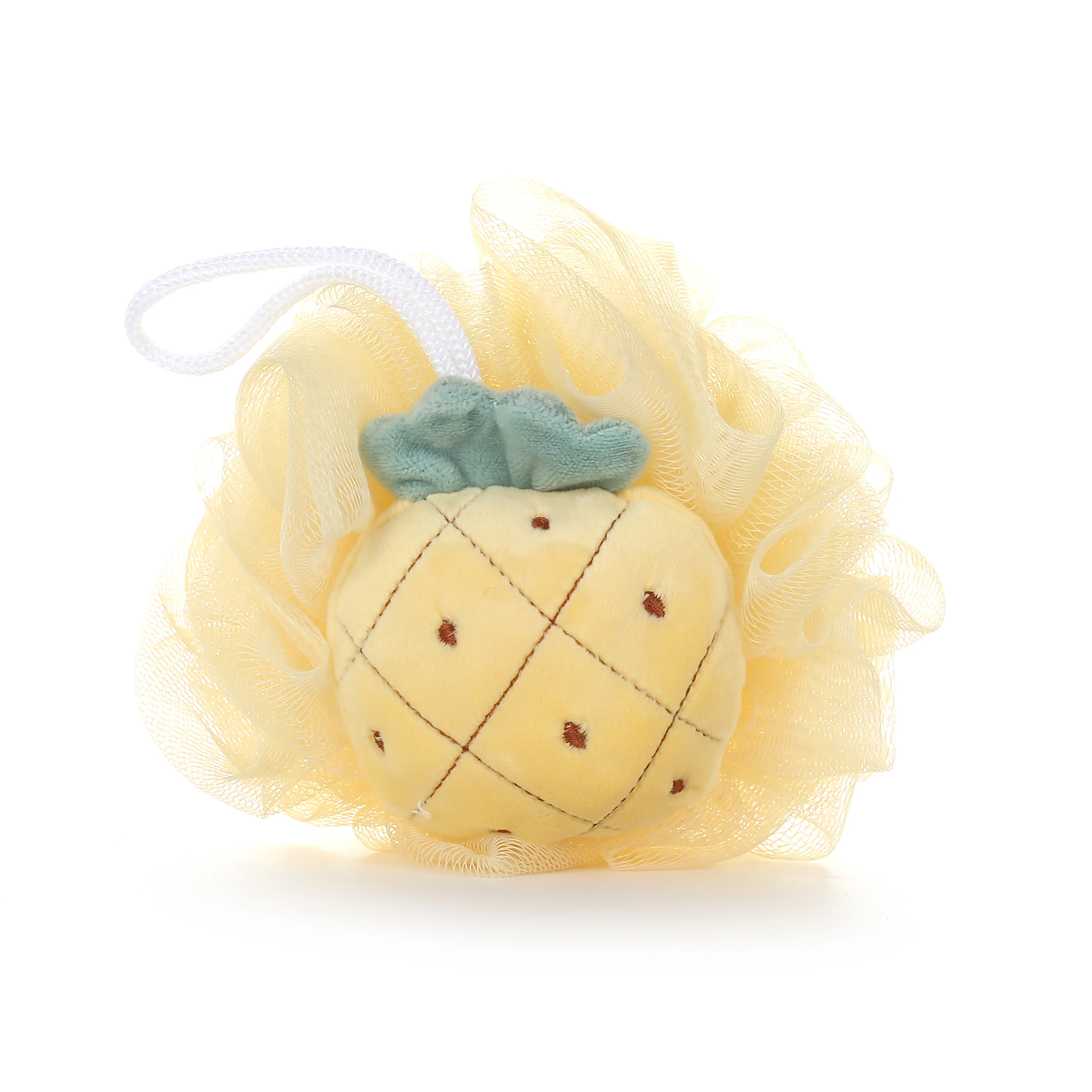 Симпатичная губка для ванны и душа в виде фруктов сетчатый пуф Loofahs душевой шар с мультяшным рисунком скребок тела мячи сетка