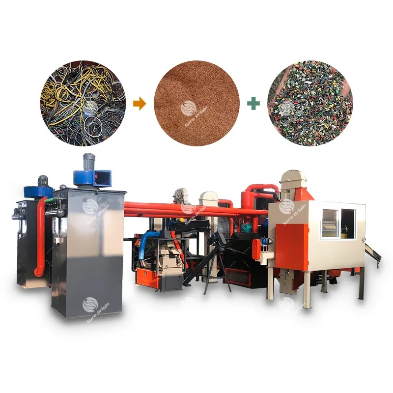 Copper Cable Recycling Machine Scrap Copper Wire Granulator Machine Waste Cable Plastic Separator Automatic