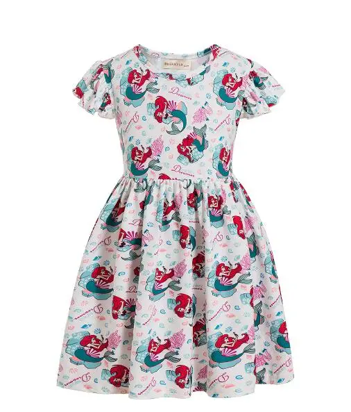 Princess dresses Baby girls princess dress designs kids summer boutique clothing wholesale panel twirl dress baby clothes elsa 2