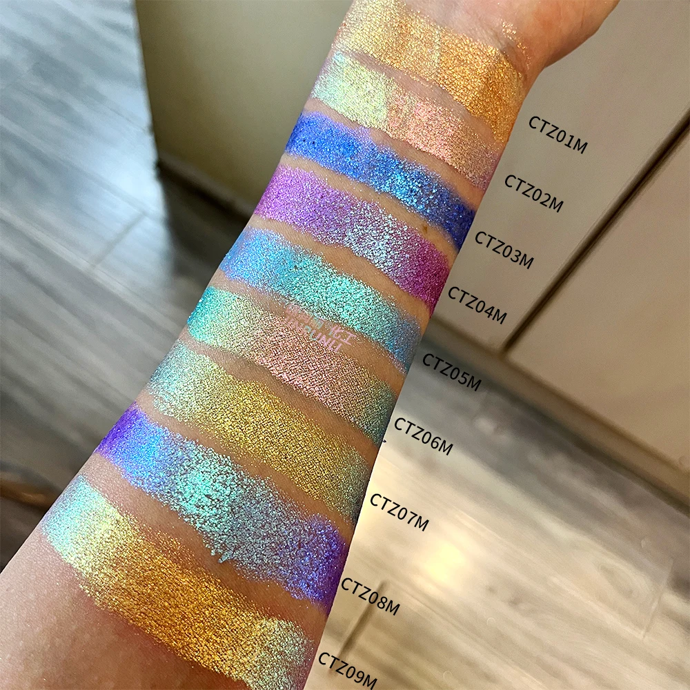 Dazzling Loose Mermaid Aurora Multichrome Chameleon Pigments Powder Free Sample Liquid 30 Color Eye Shadow Palette Wet 100 G 1g