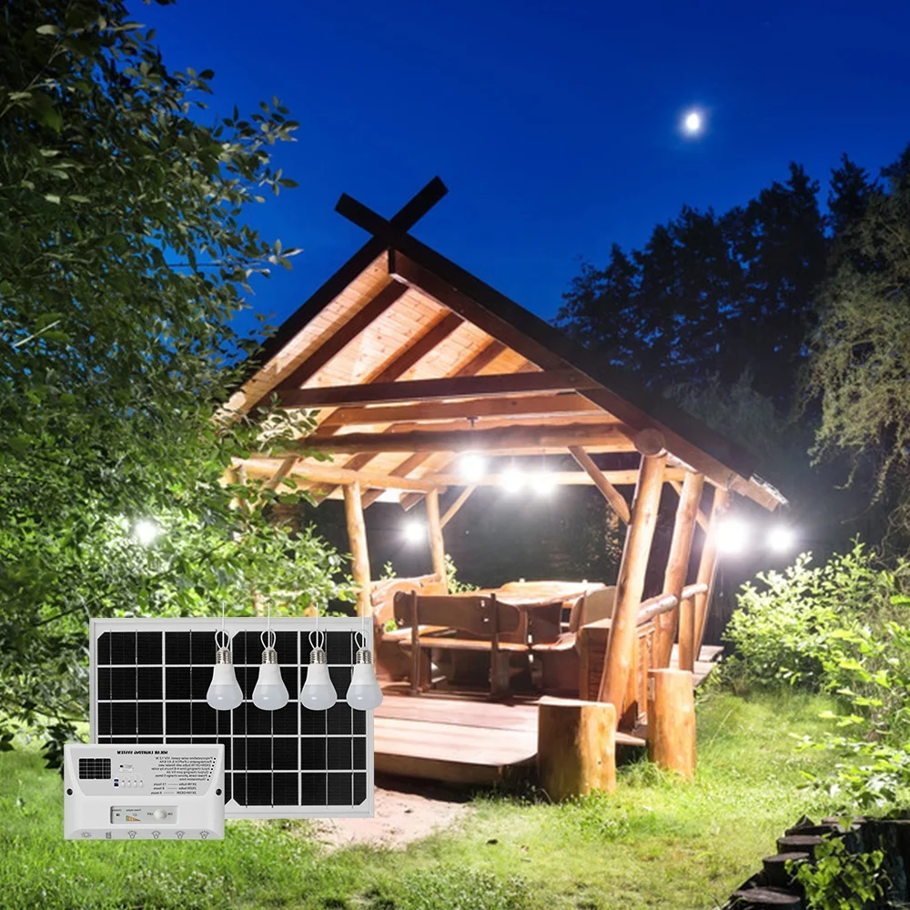 Wholesale solar panel energy outdoor camping bulb indoor home solar power system