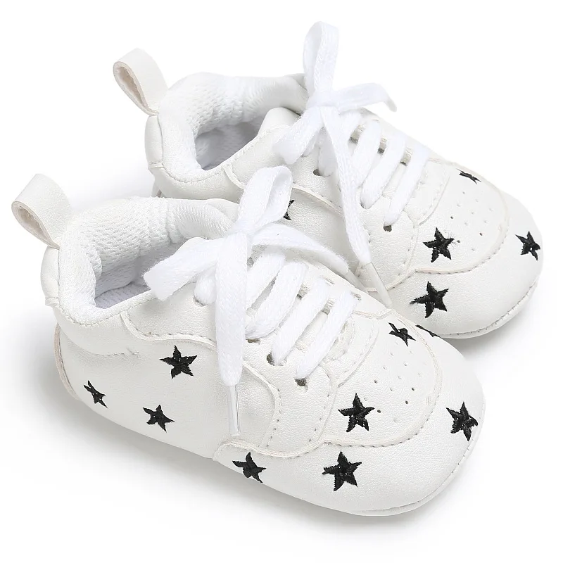 
Embroidered heart-shaped and star baby shoes soft soled casual baby walking shoes unisex 