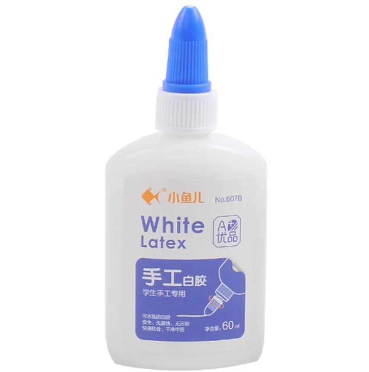 Back to school non toxic PVA white liquid school craft paper glue 60 ml for kids kindergarten DIY