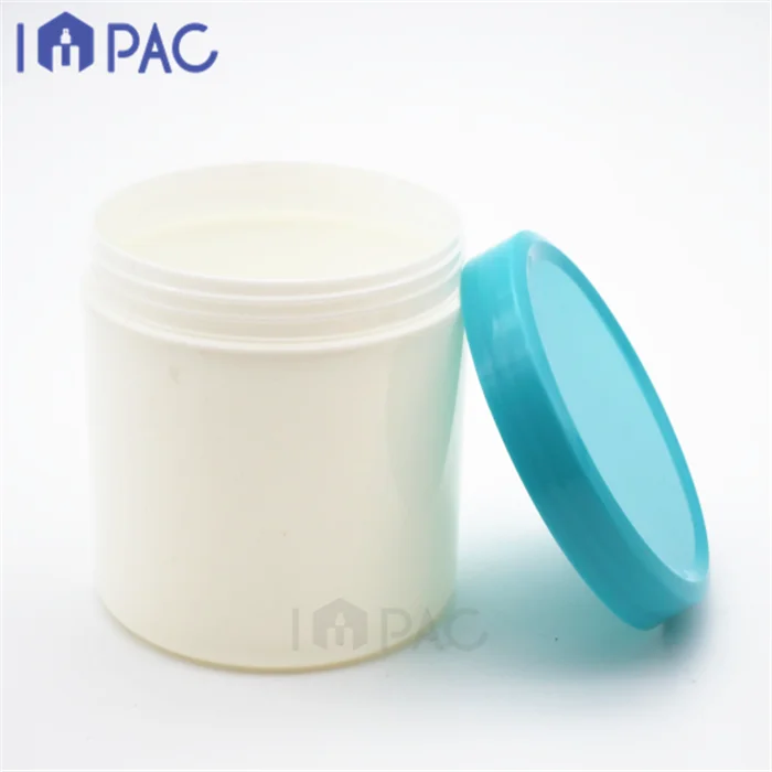 body cream empty 16 ounce plastic jar with lids white pomade containers