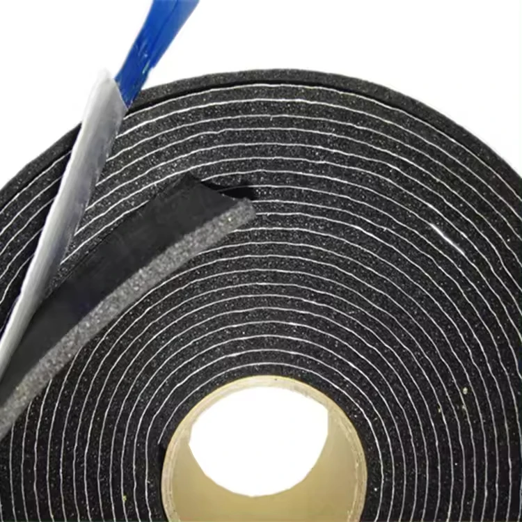Односторонняя черная самоклеящаяся губчатая Резиновая лента EPDM уплотнительные полосы 1/2 дюймов X 50 футов