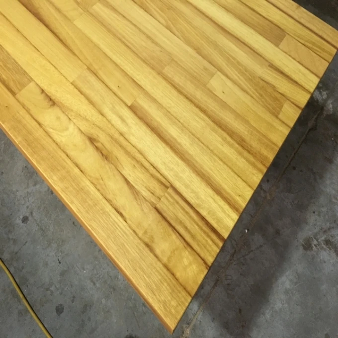 2023 Newest Factory Sell Customized Lacquered Wood Table Top Kitchen 100% Solid Wood
