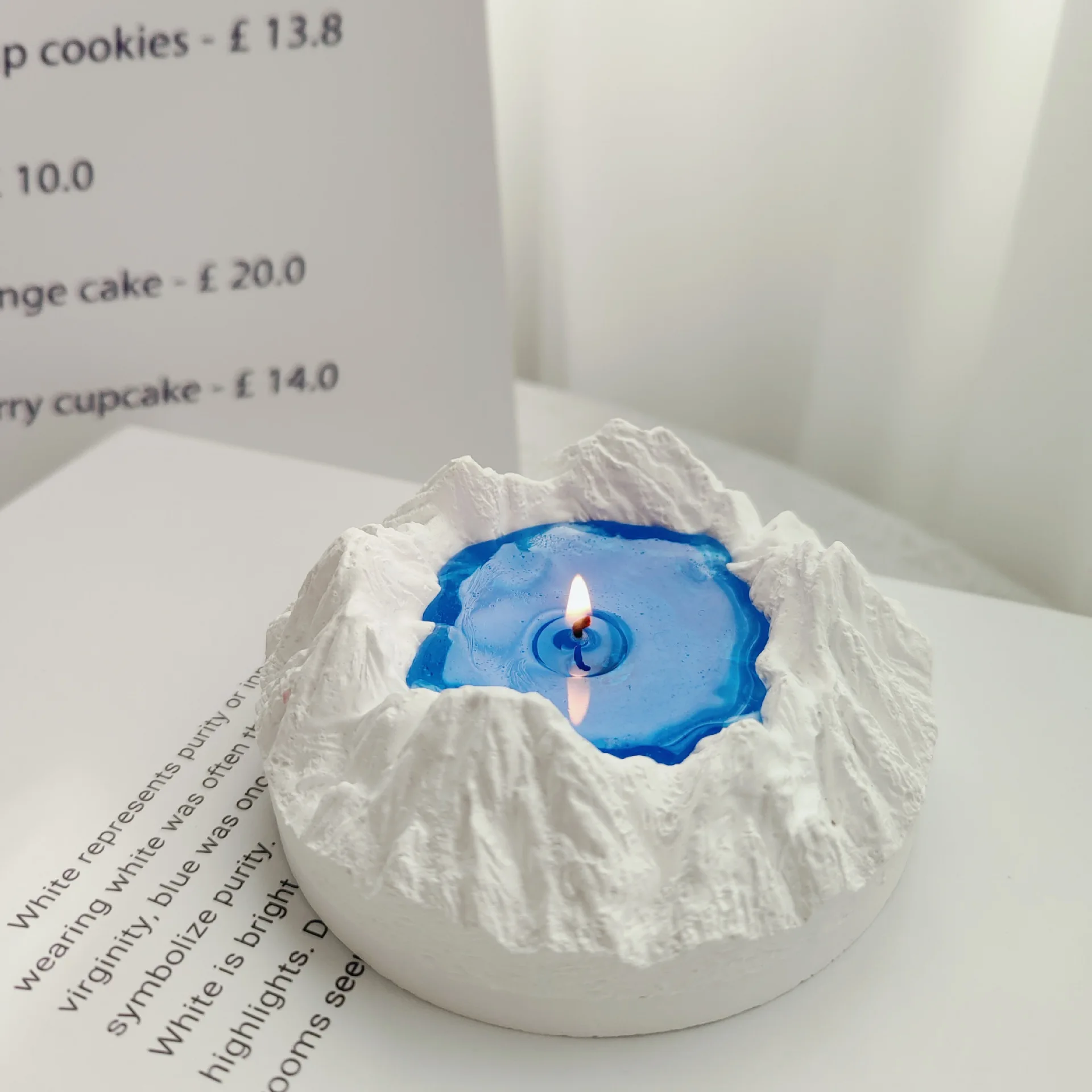 F040Snow Mountain Tianshan Aromatherapy Candle Plaster Expansion Stone Bedroom Decoration Niche Romantic Fragrance Jelly Wax