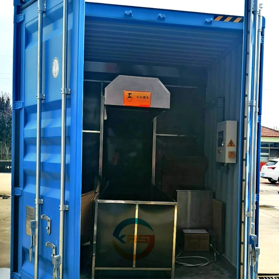 mobile new container human incinerator for crematorium  oven furnace