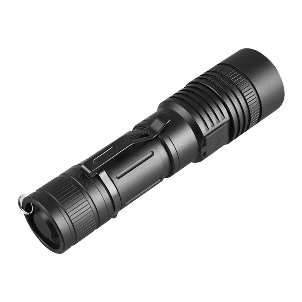 
STARYNITE 1200 lumen rechargeable XHP50 led flashlight powered by 26650 battery 