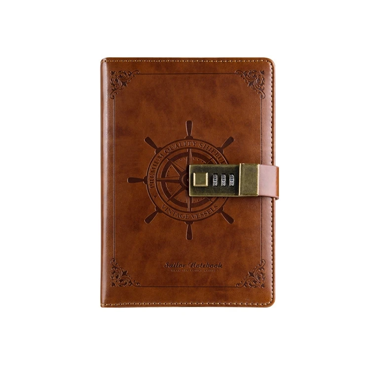 Wholesale Promotional A5 Size PU Leather Custom Notebook Wholesale Cheap Hardcover Planner Logo Sewing Binding School Use Diary