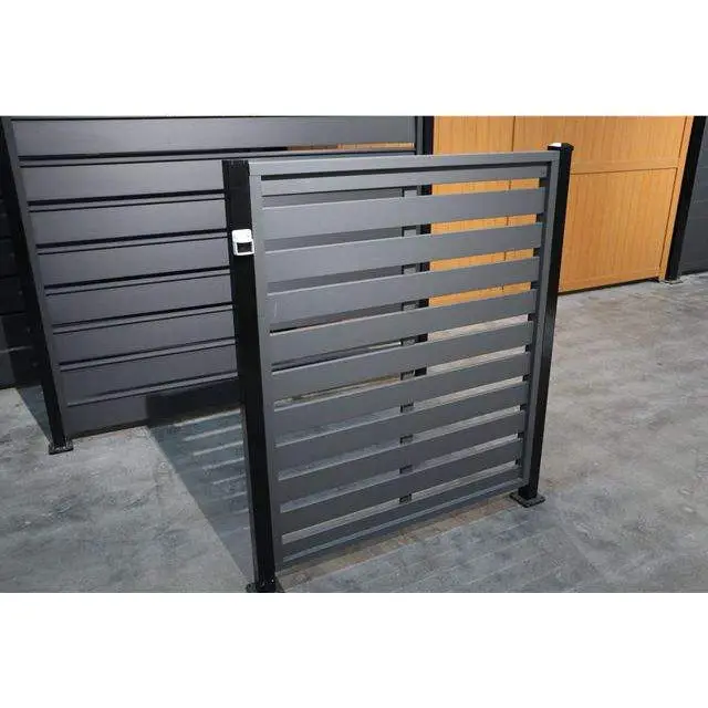 High Quality House Privacy Cheap Aluminium Decorative Fencing Panels Pools Plinth Slats Prices Laser Cut Aluminum Fencing