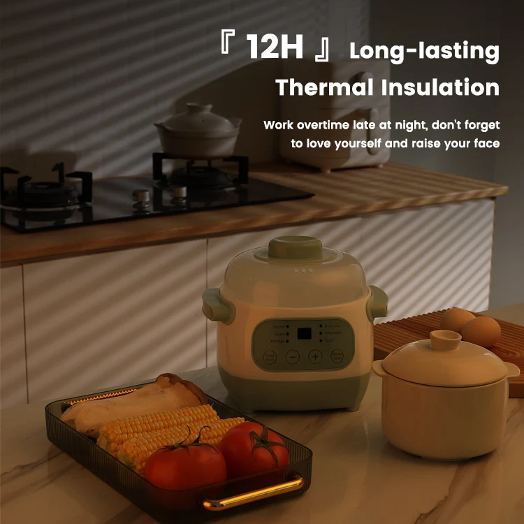 High Quality Hot Sale Useful Electrical Household Mini Slow Cooker Stew Pot With 1L Capacity