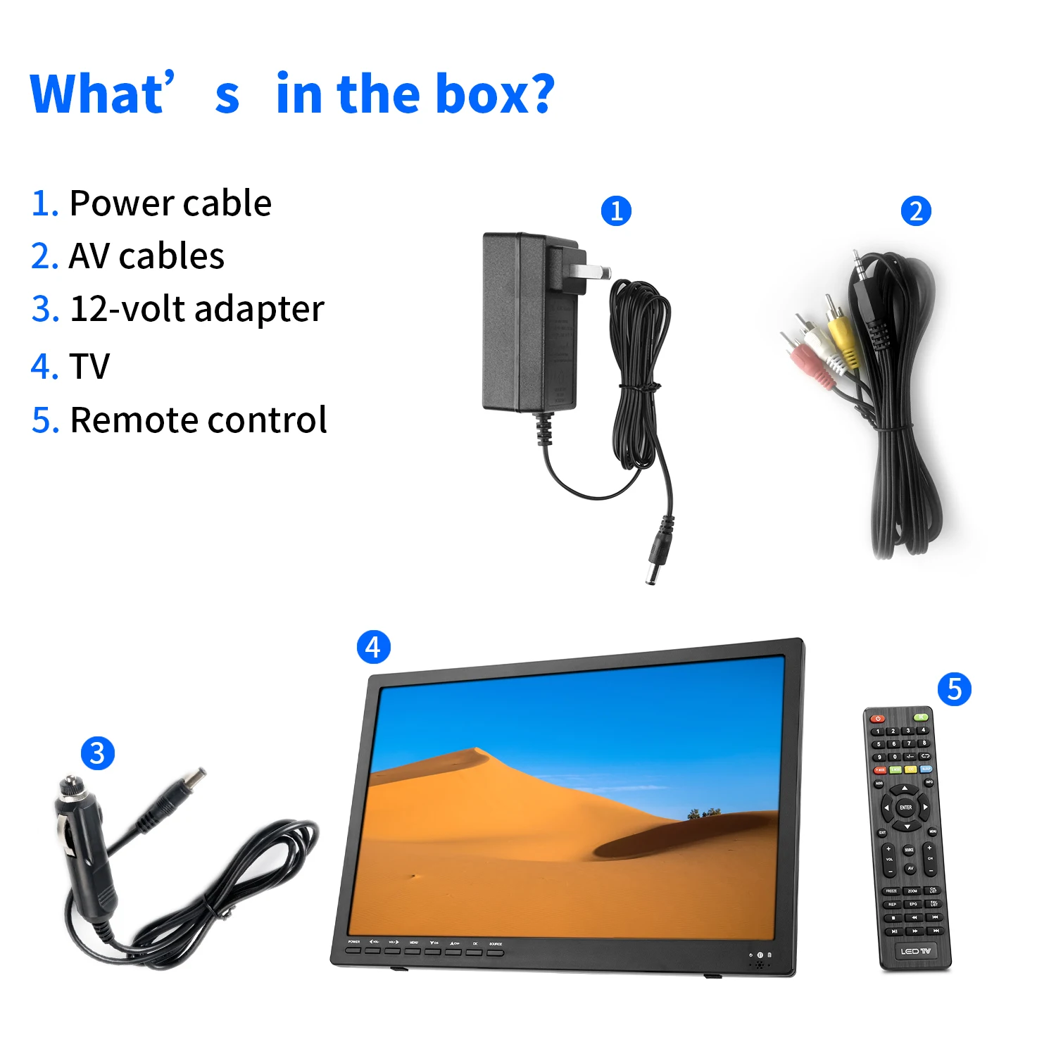 17 inches  Digital Flat Screen Tv  LED Televisions Digital  ATSC DVB-T2 Mini Tv Portable