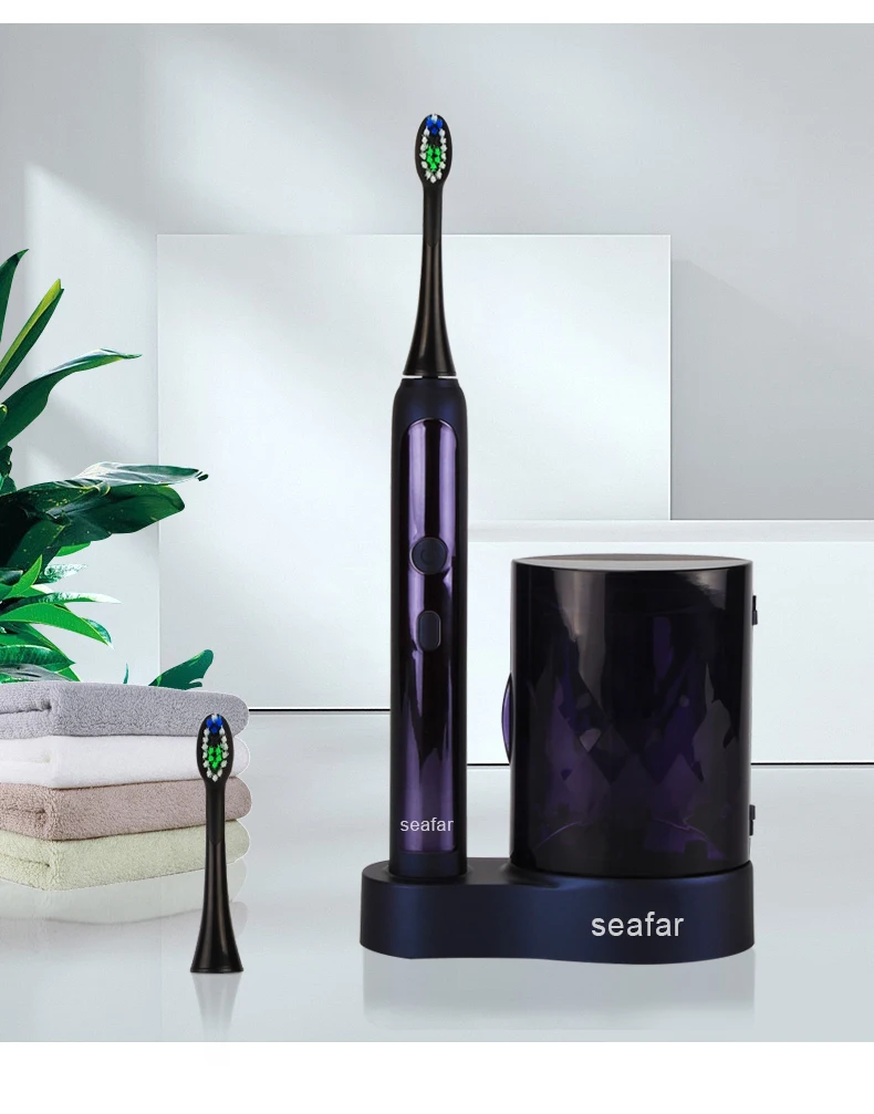  SEAGO SG2015 оптовая продажа 3 режима с 5 интенсивности роскошный аккумуляторная электрическая зубная щетка беспроводным зарядным
