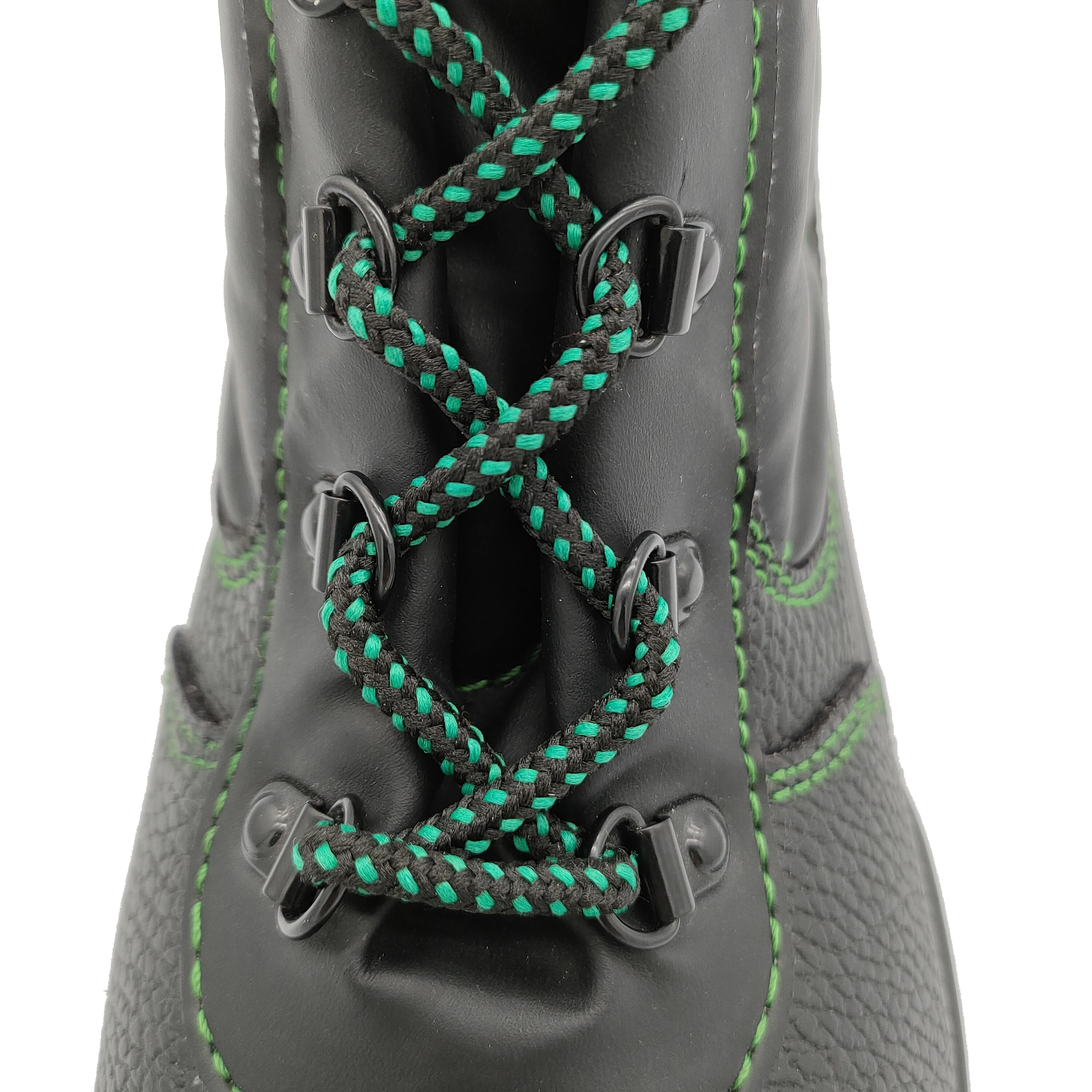 Middle cut safety construction shoes trendy black safety shoes