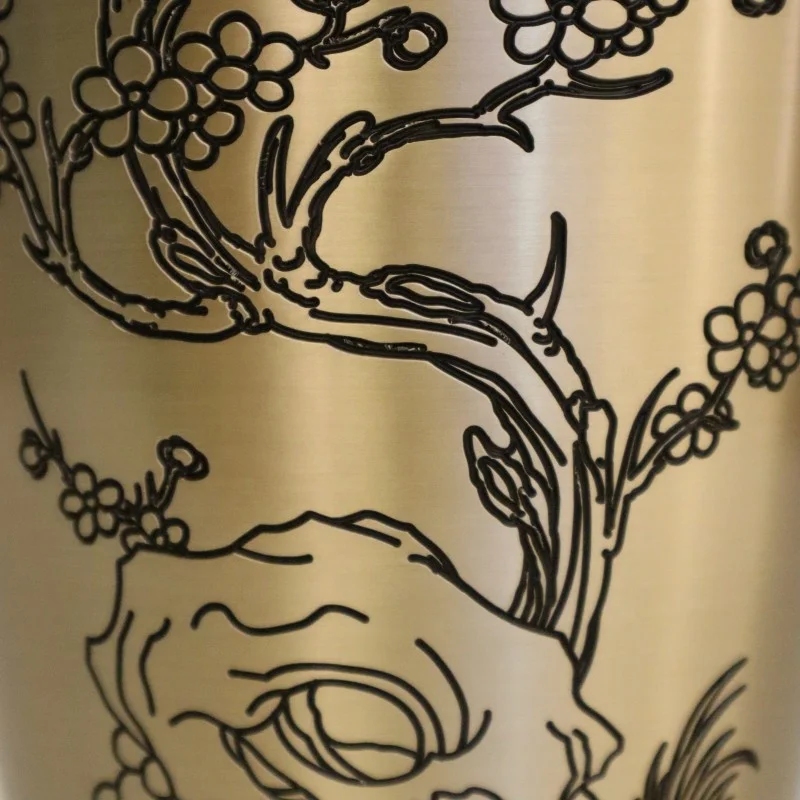 Chinese Plum Blossom Metal Vase for Home Decor Office Decoration Flower Arrangements