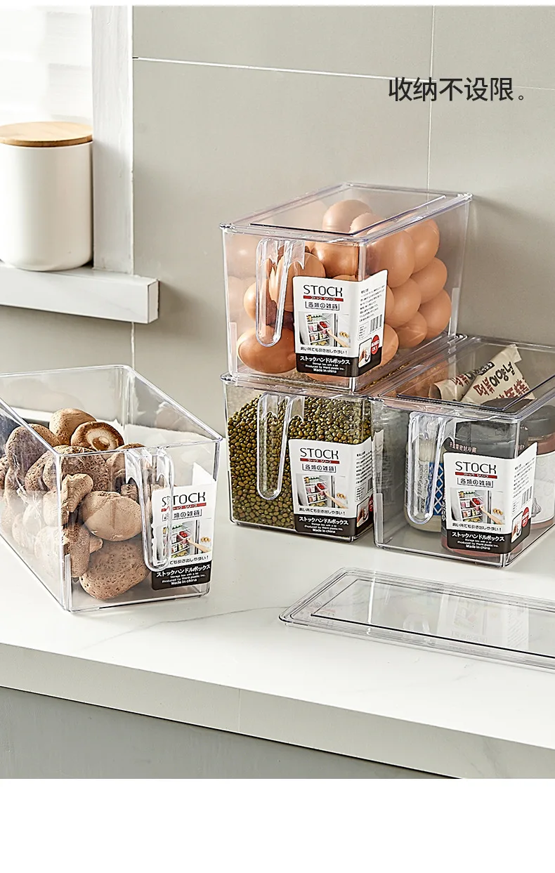 Pantry Food Containers Storage Transparent Preserving Refrigerator Organizer Bin Clear Kitchen Container Box