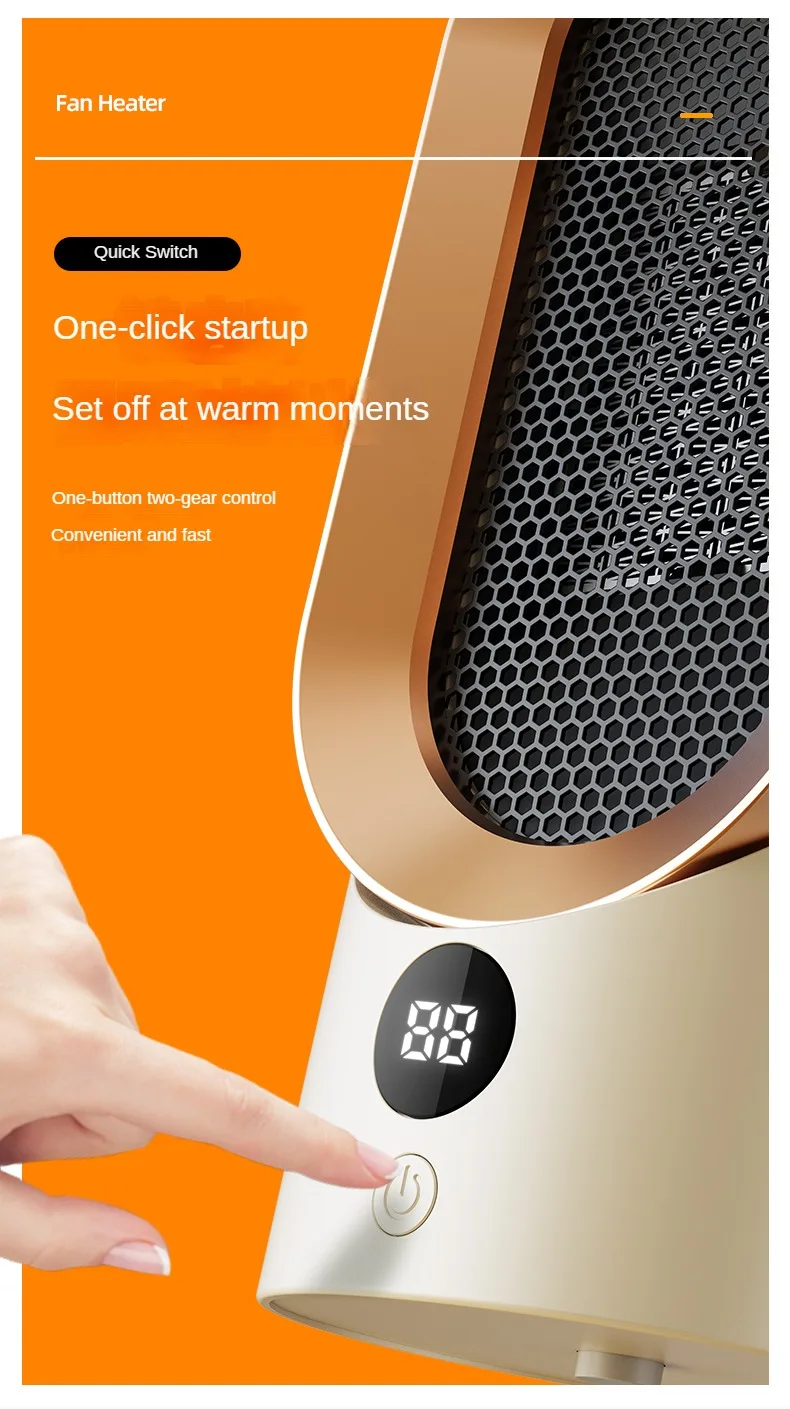 New Design Portable Home room Desktop Office electric fan heater electric mini space fan heaters for winter room