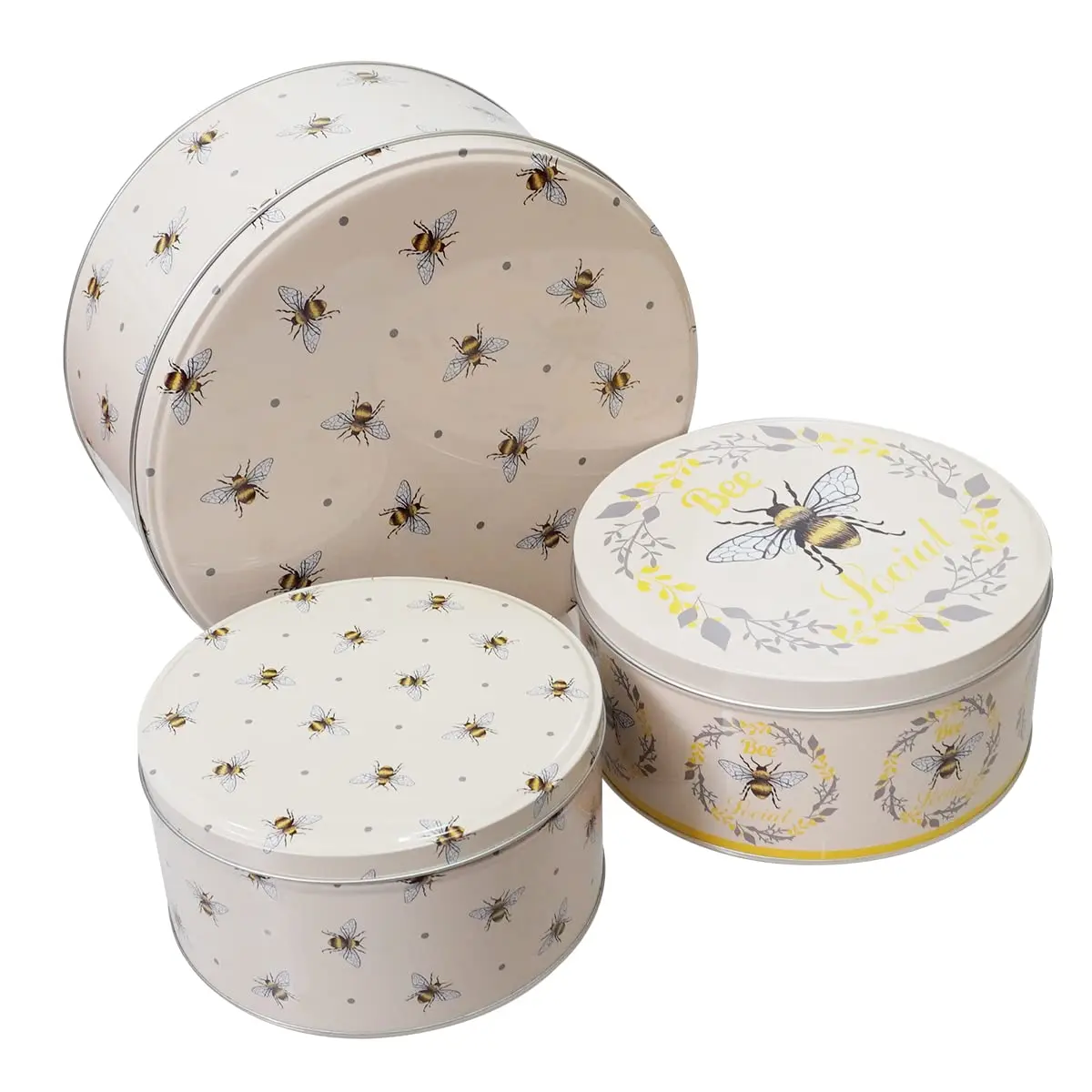 High Quality Custom Cookie Tins Round Metal Can For Cookies Storage Christmas Tin Box For Gift Candy Cookie Tin Box Package