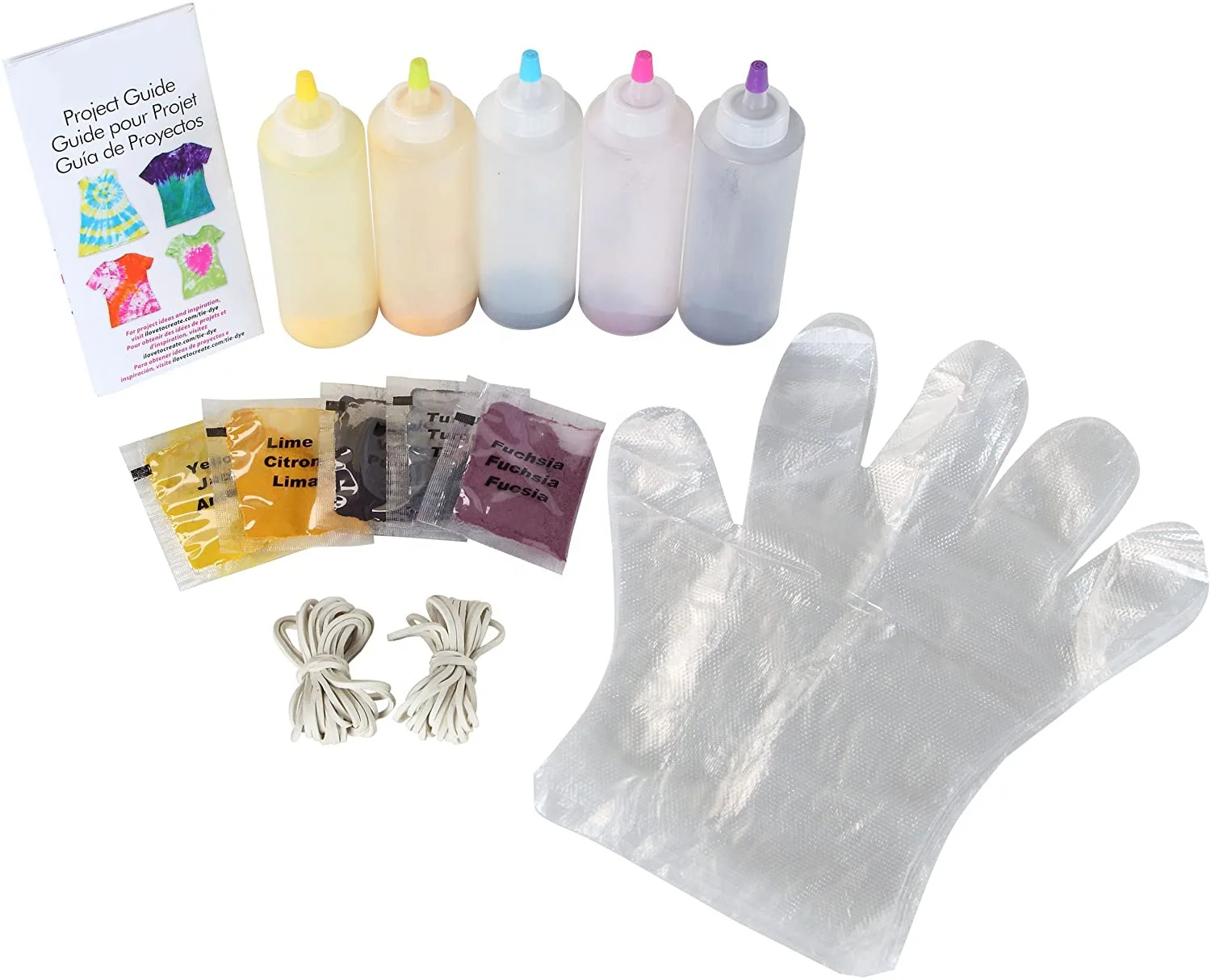 Wholesale Non-Toxic 5 Color Fast Easy to use Tie Dye Party Kit