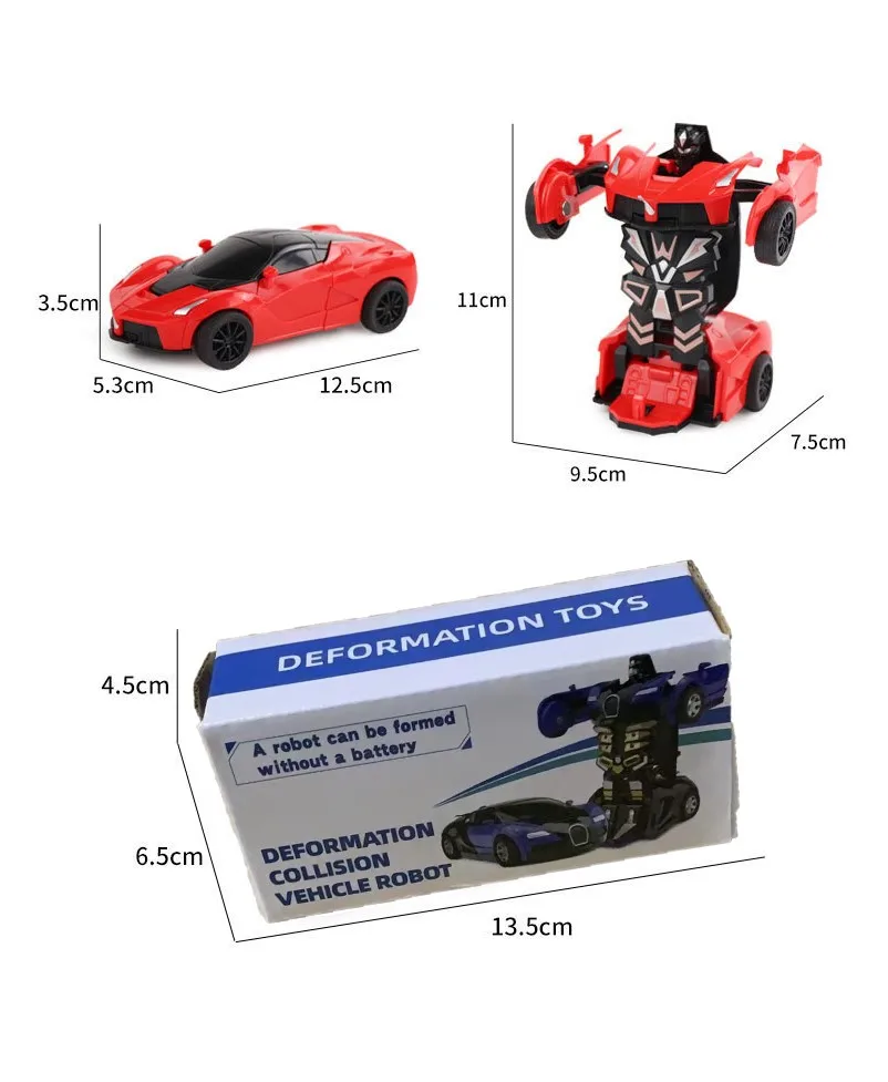 Новинка спортивный автомобиль игрушки-трансформеры робот-автомобиль для детей инерционная Двойная модель автоматическая деформация автомобиля
