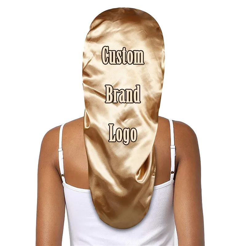 Extra Large With Button Braid Bonnets Custom Satin Long Braid Bonnet Hair Bonnet For Braids