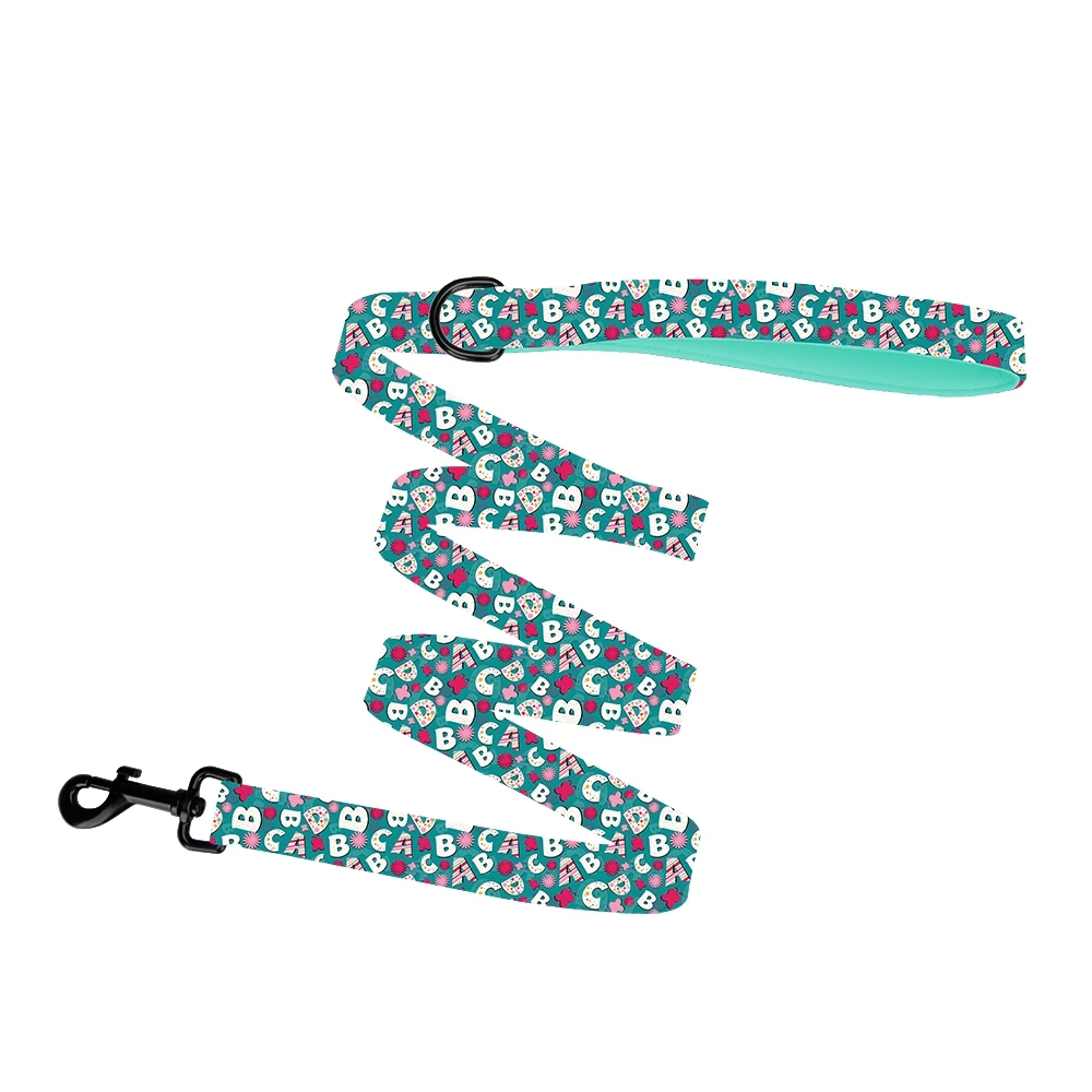 OEM Pet Supplies Custom Design Pet Rope High Fashion Pattern Adjustable Neoprene Dog Leash