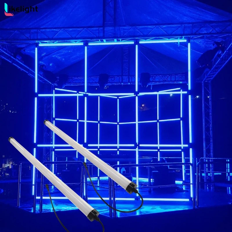 3D DMX RGB Tube Light LED RGB RGBW digital Pixel led tube light stage event decoration 360 degree tube ceiling lighting