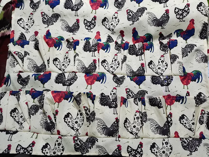 Custom Egg Apron for Fresh Eggs Collecting Apron with Deep Pockets for adult and kids Egg Baskets Holder half canvas Apron