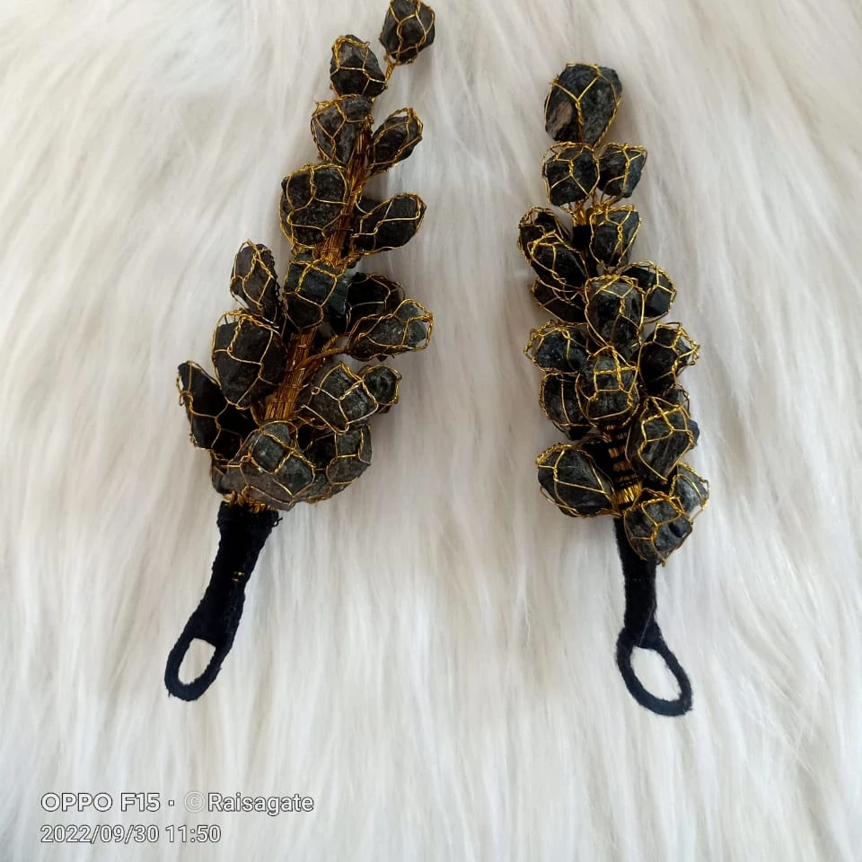 Wholesale natural Black Tourmaline Hanging Evil Eye Protection Curse Protection Protection Amulet For Home Wall Hanging