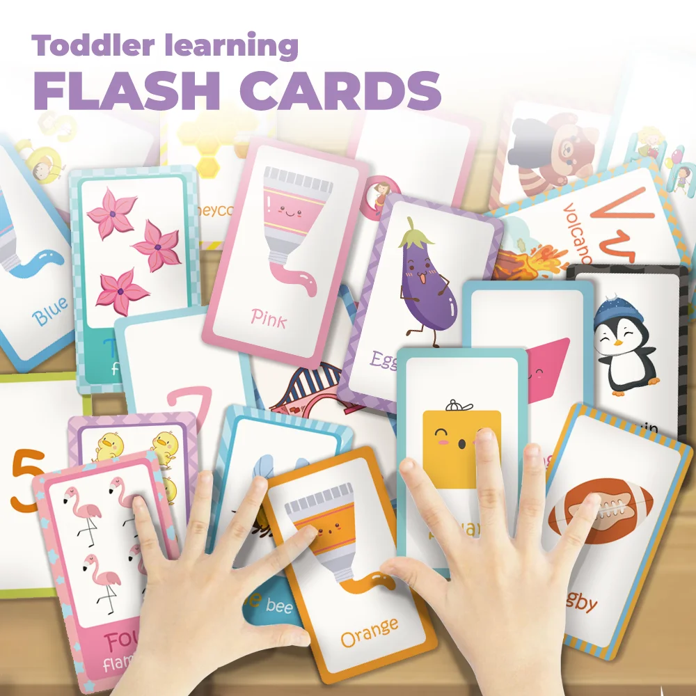 Factory Custom design Flash Cards Game Kid Educational Cards printing educational learning flash memory card for kids