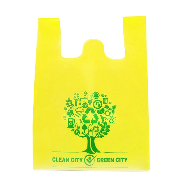 Wholesale Nonwoven Supermarket Shopping Biodegradable Plain Foldable Non woven T shirt Bag