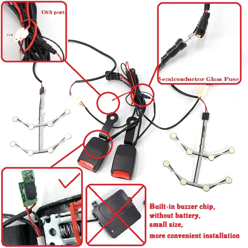 seatbelt buckle with alarm manufacturer China car safety belt buckle