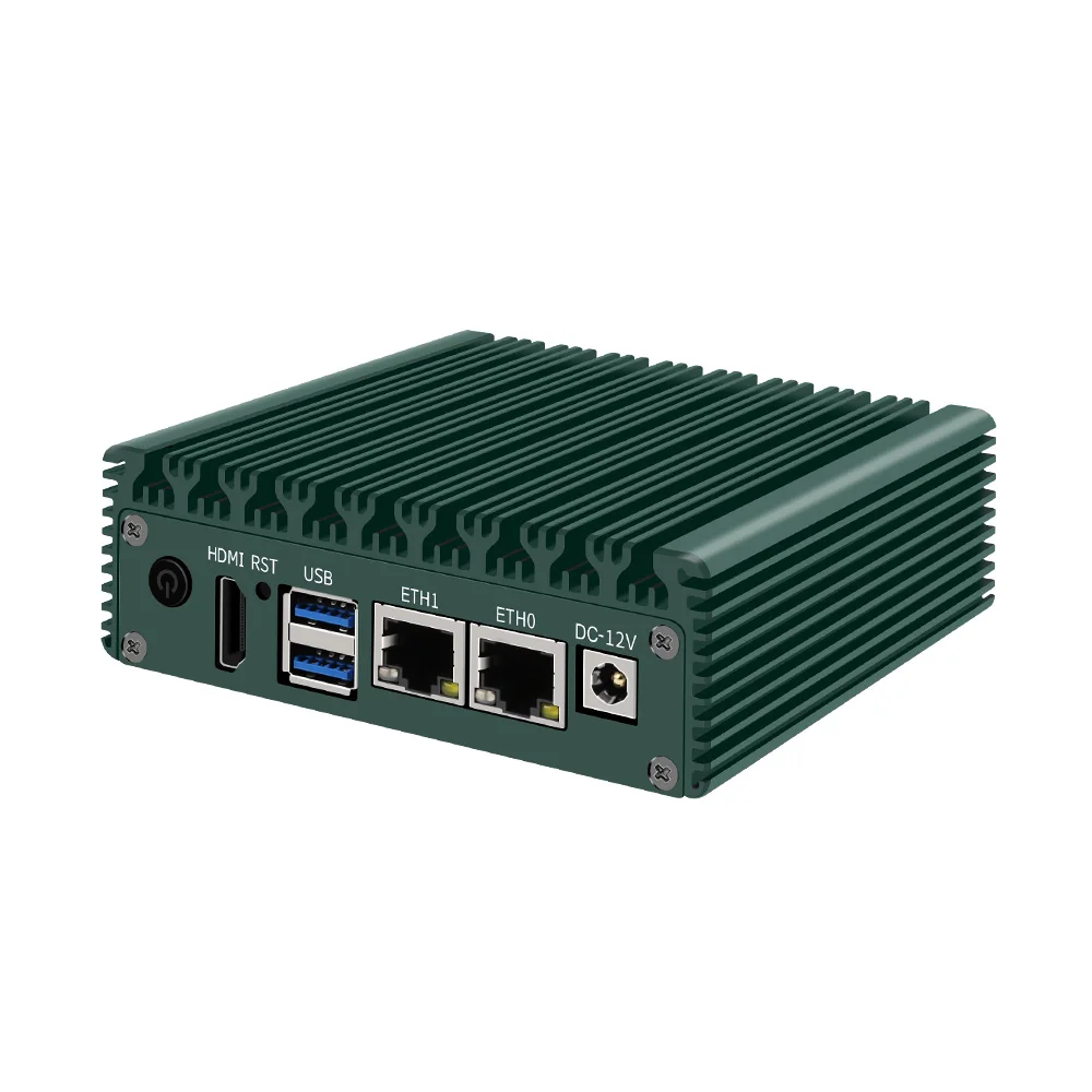 X86 Industrial Soft Router J4125 N4000 J4105 Quad Core Fanless Mini PC 2x i226-V 2.5G Nics  NVMe 2xUSB3.0 Firewall Computer PC
