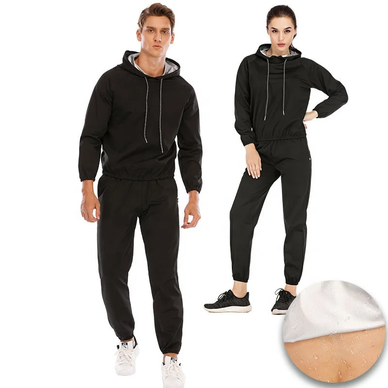 Custom logo training running fitness clothing high elastic plus size lose weight burning fat men women sweat suits