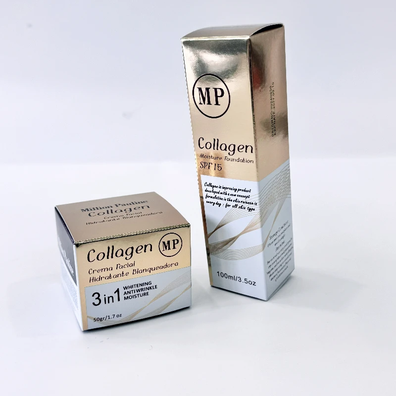 Custom Cosmetic Boxes Water Milk Cream Packaging Glossy Lamination and UV Coating Eco-Friendly Recycled Paper Material