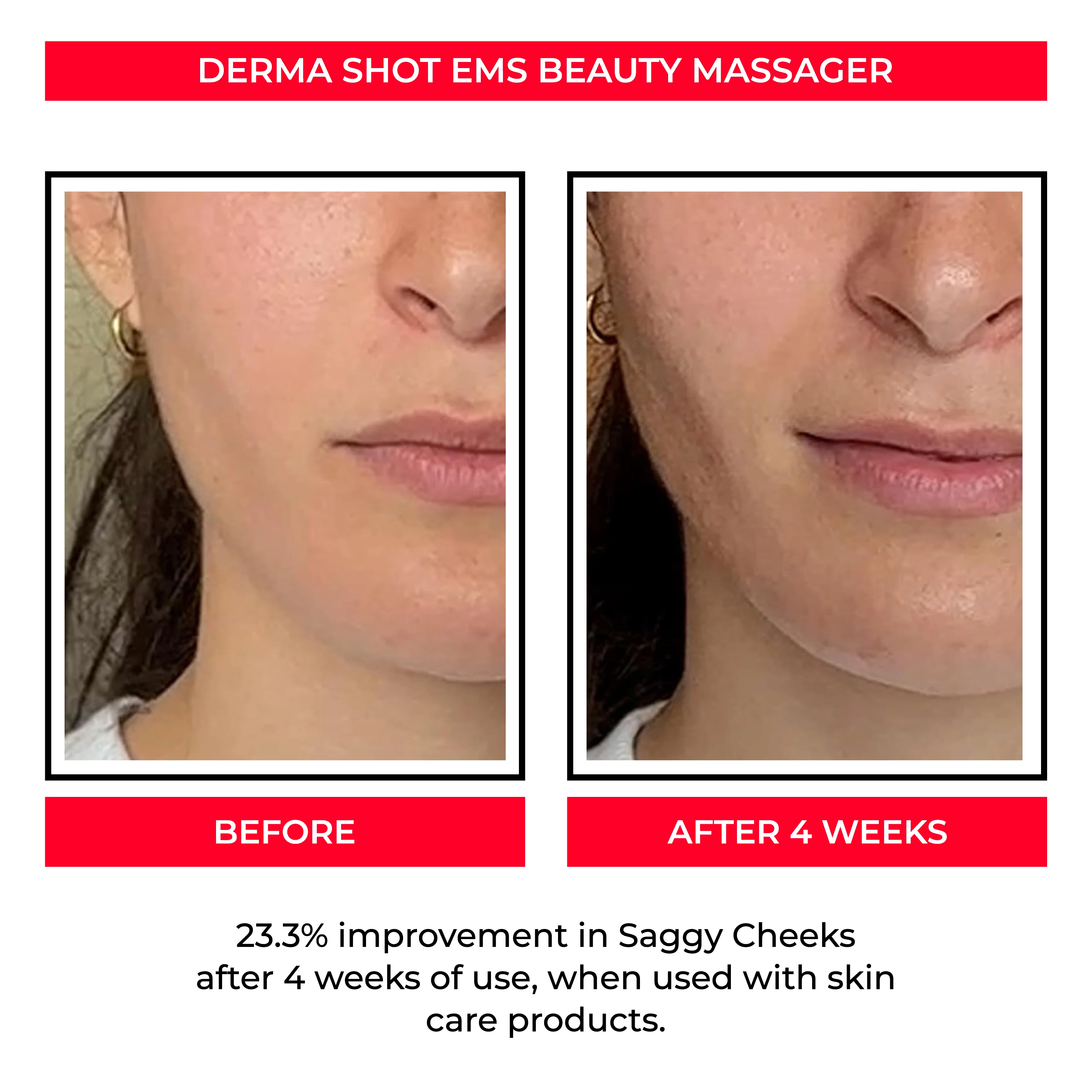 Women Beauty Derma Shot 3d Roller Massager Eye Rejuvenation 3 modes EMS V Face Electric Microcurrent Facial Body Massage