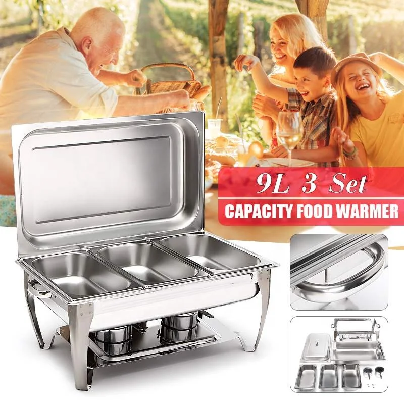 High Grade Chafing Dish Stainless Steel Chafer Complete Set Foldable Frame Water Trays Food Chafing Dish for Sale