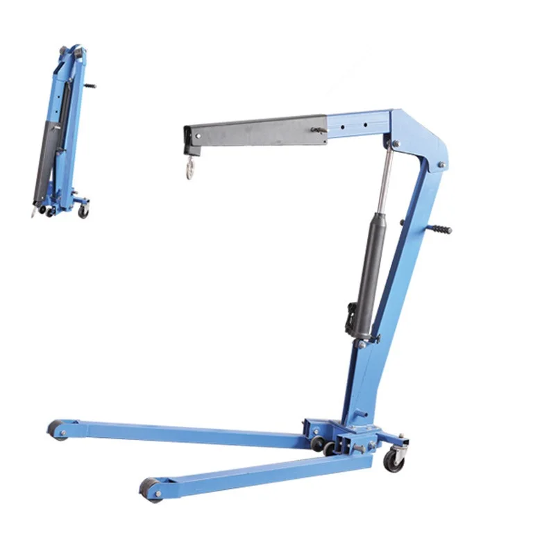 1 Ton Folding Shop Crane Hydraulic Car Engine Crane Lifting Machine