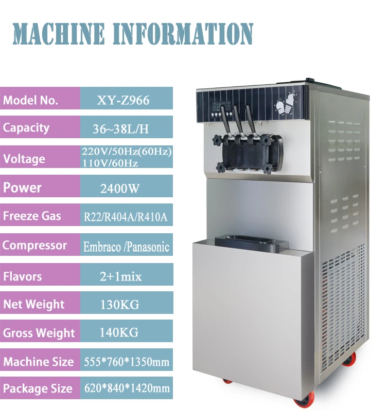 XY-Z966 Floor Standing Ice Cream Maker With Factory Prices