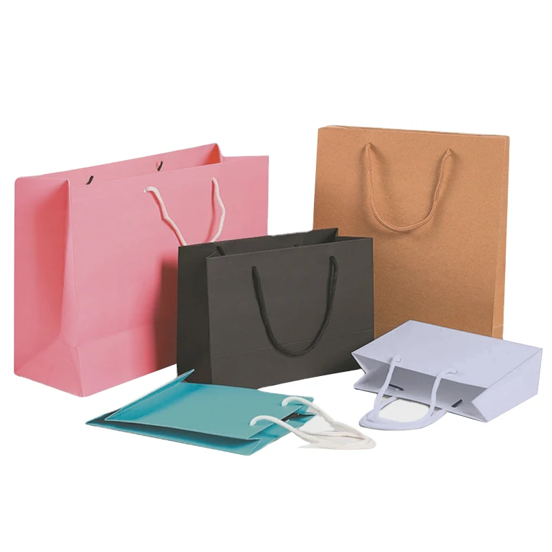 Manufactures Custom Paper Bags Extra Large Environmental Foldable Gift Jewelry White Paper Gift Shopping Bags Heat Seal CF