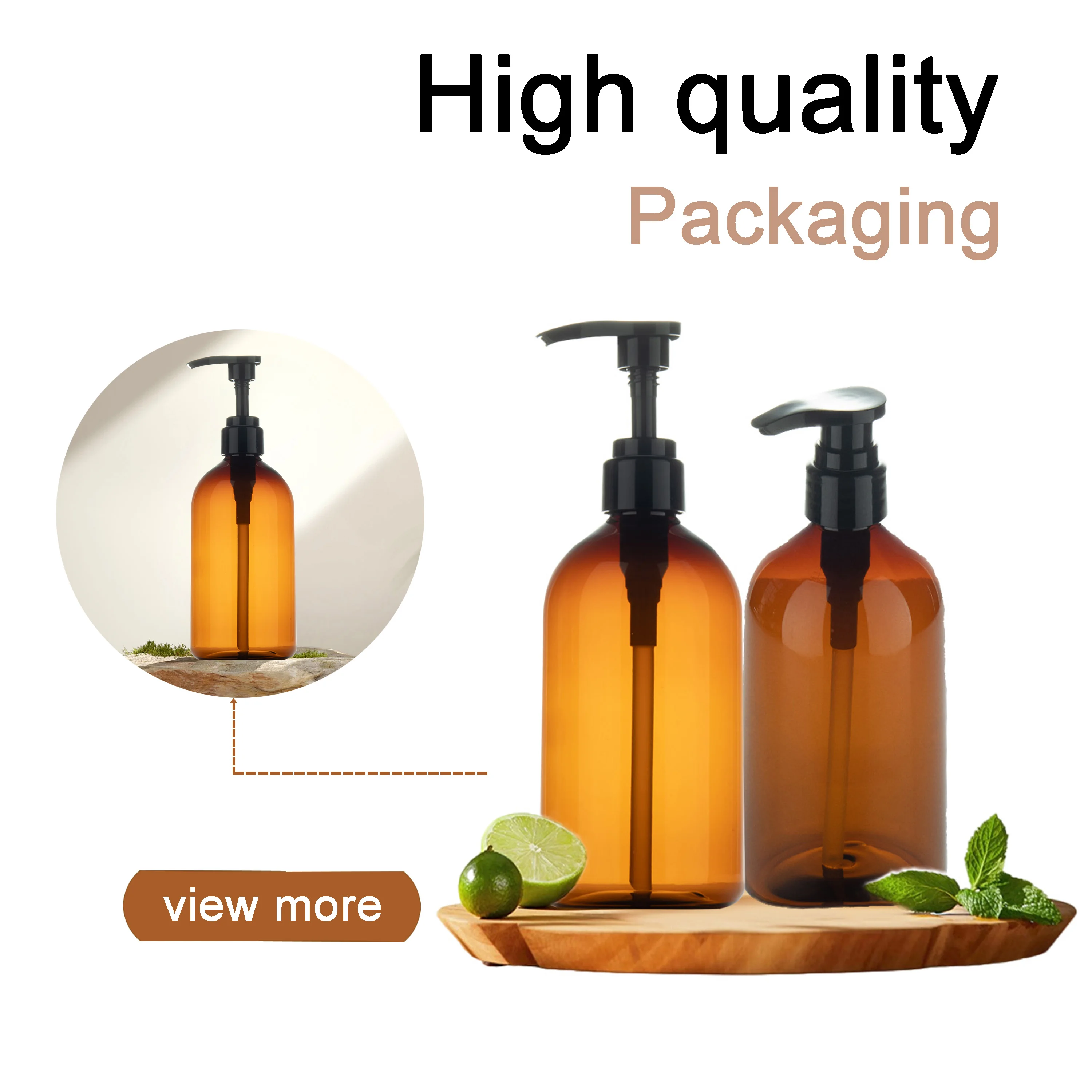 REMAX Hot Sale Explore Brown Translucent 500ml Lotion Bottles for Creative with DIY Projects or Business Packaging -Buy Now