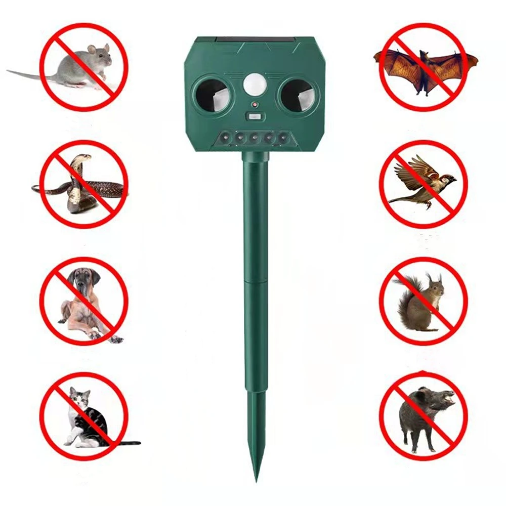Outdoor Solar Animal Repeller Ultrasonic Cat Repelling Dog Waterproof Infrared Sensor Dog Repeller